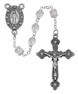 Clear Austrian Stone Rosary [MVRB1090]