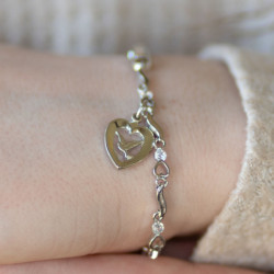 Confirmation Bracelet with Heart Shaped Dove [MVC417]