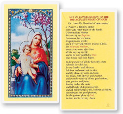 Consecration To The Immaculate Heart of Mary Laminated Prayer Card [HPR835]