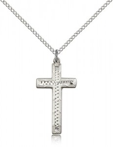 Woven Center Women's Cross Necklace [BM0188]