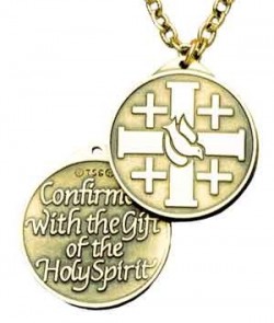 Cross and Dove Confirmation Pendant [TCG0380]