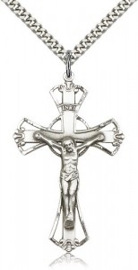 Men's Flared Tip Cut Out Crucifix Medal [BM0262]