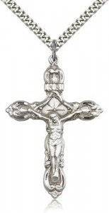 Men's Fleur de Lis Crucifix Pendant [BM0264]