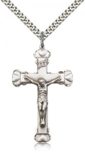 Men's Heart Tip Crucifix Pendant [BM0283]
