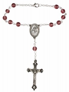 Dark Amethyst Auto Rosary - February Birthstone [MVAR1001]