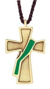 Deacon's Cross Pendant with Green Sash [TCG0417]