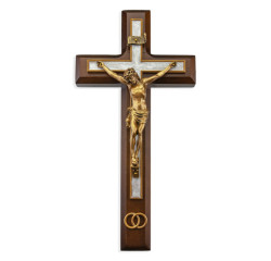 Deluxe Wedding Crucifix with Gold Rings [HRCX6058]