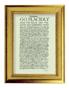 Desiderata 5x7 Print in Gold-Leaf Frame [HFA5263]