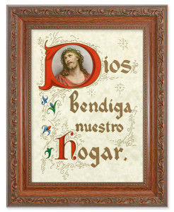Dios Bendiga Nuestro Hogar 6x8 Print Under Glass [HFA5418]