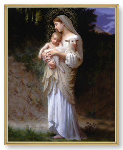 Divine Innocence by Chambers Gold Frame Plaque - 2 Sizes [HFA4975]