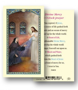 Divine Mercy 3 O'clock Laminated Prayer Cards 25 Pack [HPR944]