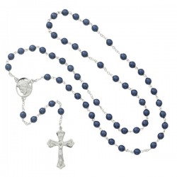 Ecce Homo Blue Metallic Rosary [MVRB1115]