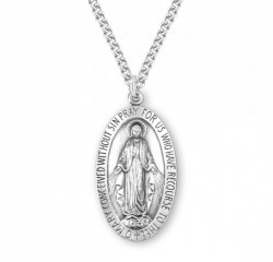 Extra Large Men's Miraculous Medal Necklace [HMM3181]