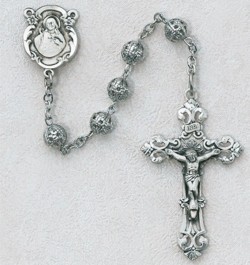 Filigree Rosary with Jesus centerpiece [MVRB1077]