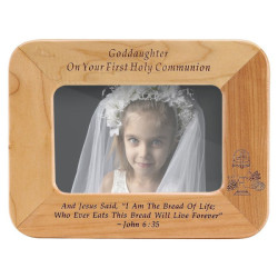 First Communion Maple Wood “Goddaughter“ Photo Frame [SNCR1071]