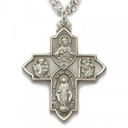 Five Way Cross Pendant 1 inch with Chain [SM0088]