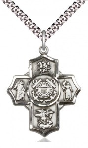 Five Way Cross US Coast Guard Necklace [BM1017]