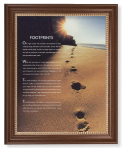 Footprints In the Sand Poem 11x14 Framed Print Artboard [HFA5001]