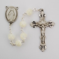 Genuine Mother of Pearl Rosary - 8mm [RB3063]