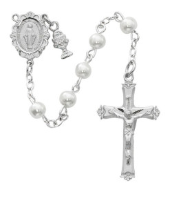 Girls Dangling Chalice Charm First Communion Rosary [MVR0623]