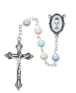 Girls Multi-Color First Communion Rosary [MVR0632]