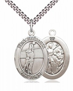 Saint Sebastian Volleyball Medal [EN6317]