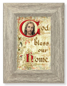 God Bless This Home 8x6 Gray Oak Frame [HFA4640]