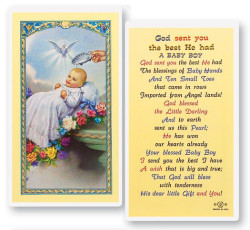 God Send You The Best for Boy Laminated Prayer Card [HPR851]