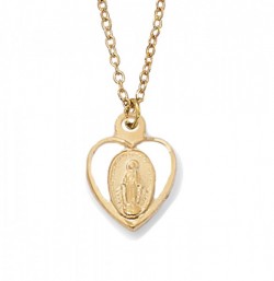 Youth Heart Shaped Miraculous Medal [CM2038]