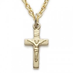 Gold Plated Baby Crucifix Necklace   [SN2115]