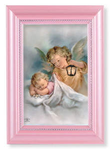 Guardian Angel with Baby Girl 4x6 Print Pearlized Frame [HFA5423]