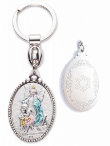 Guardian Angel Keychain in Sterling Silver [AU1039]