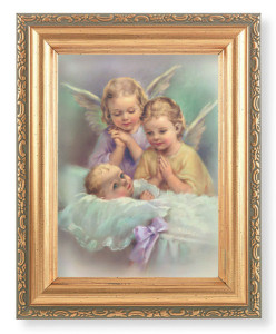 Guardian Angels with Baby 4x5.5 Print Under Glass [HFA5332]