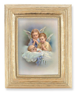 Guardian Angels with Sleeping Baby 2.5x3.5 Print Under Glass [HFA5292]