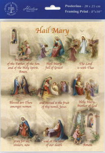 Hail Mary Prayer Print - Sold in 3 per pack [HFA1177]