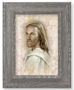 Head of Christ 7x9 Gray Oak Frame [HFA4647]