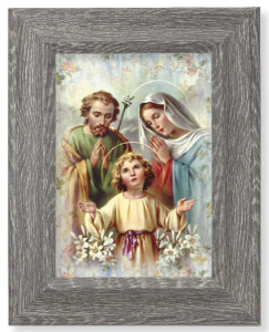 Holy Family 7x9 Gray Oak Frame [HFA4658]