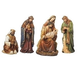 Holy Family Figure &amp; 3 Kings Nativity Set - 16 Inch [RMCH049]