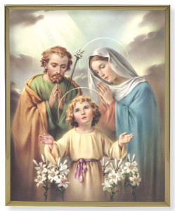 Holy Family 8x10 Gold Trim Plaque [HFA0207]