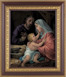 Holy Family In Joseph's Workshop 8x10 Framed Print Under Glass [HFP363]