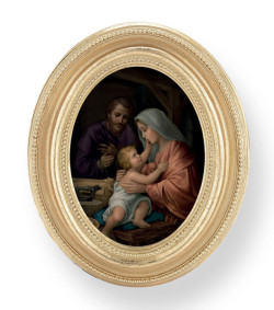 Holy Family Small 4.5 Inch Oval Framed Print [HFA4733]