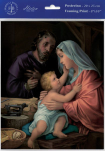 Holy Family in Josephs Workshop Print - Sold in 3 per pack [HFA1186]