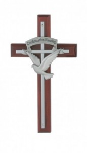 Holy Spirit Cherry Overlay Cross [CR3515]