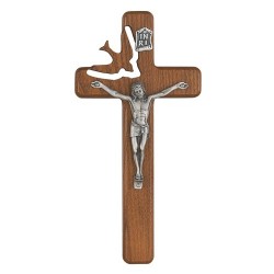 Cut Out Dove Holy Spirit Wood Wall Crucifix [CRX3818]