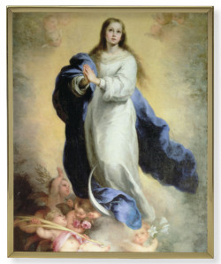 Immaculate Conception Gold Frame 8x10 Plaque [HFA4889]