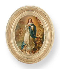 Immaculate Conception Small 4.5 Inch Oval Framed Print [HFA4722]