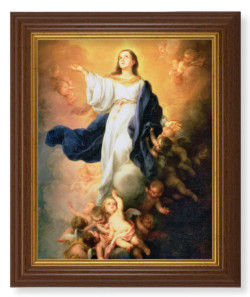 Immaculate Conception by Murillo 8x10 Textured Artboard Dark Walnut Frame [HFA5561]