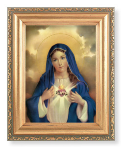 Immaculate Heart of Mary 4x5.5 Print Under Glass [HFA5325]