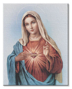 Immaculate Heart of Mary 8x10 Stretched Canvas Print [HFA4746]