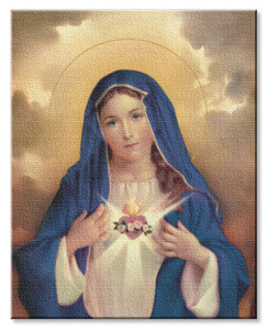 Immaculate Heart of Mary 8x10 Stretched Canvas Print [HFA4751]